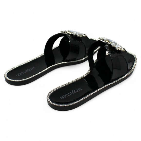 Olivia Miller Women S Kai Jelly Sandals - Black - Picture 4 of 8